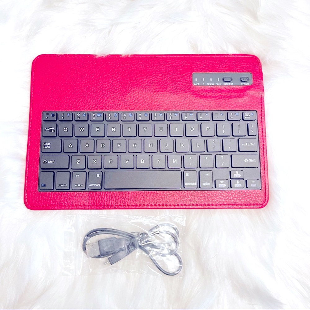 NWOT Red Tablet Keyboard Attachment